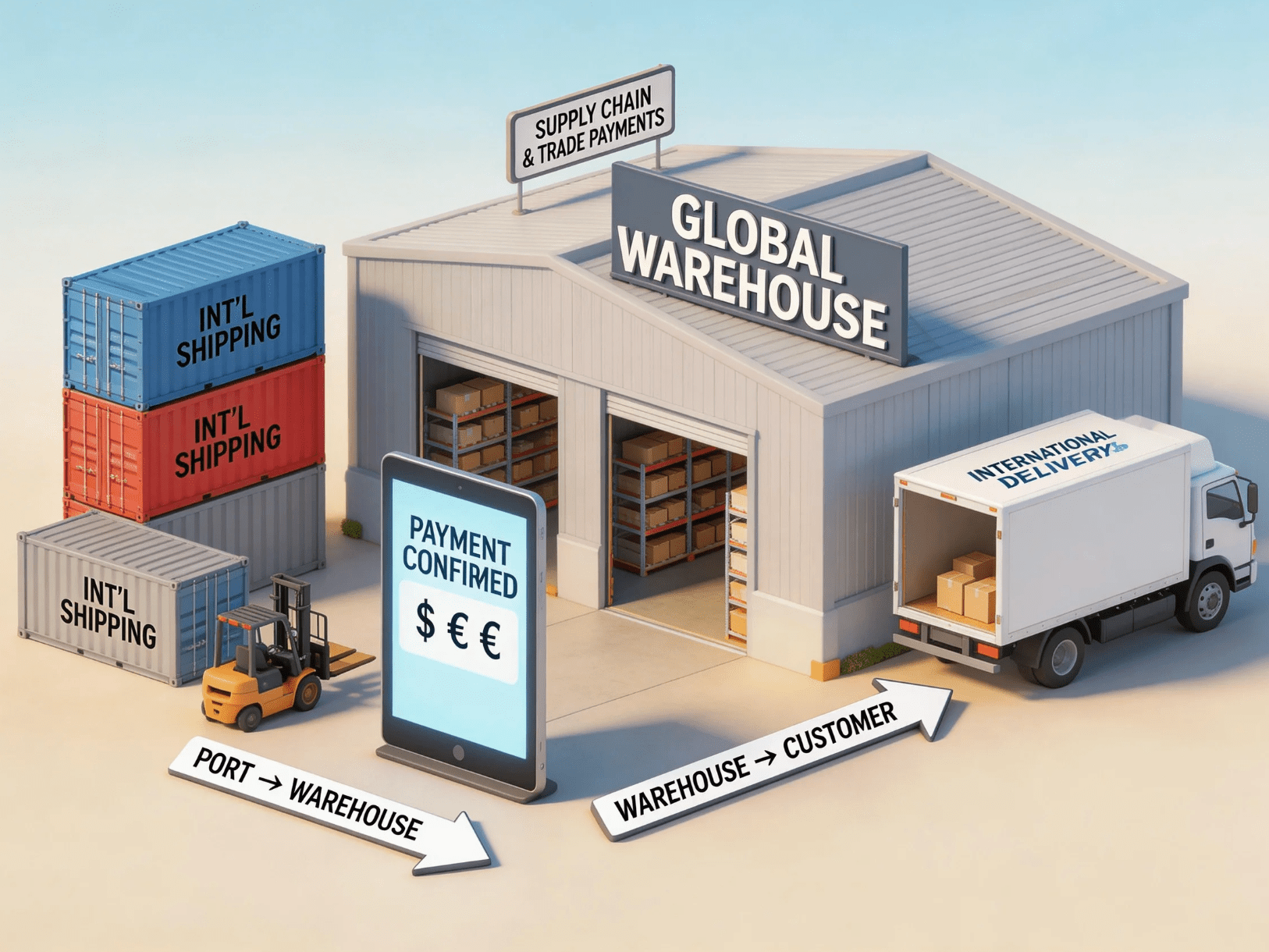 Containers and cross-border logistics warehousing — foreign trade collections and supply chain
